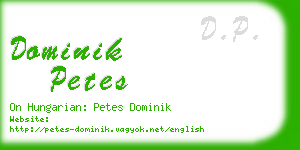 dominik petes business card